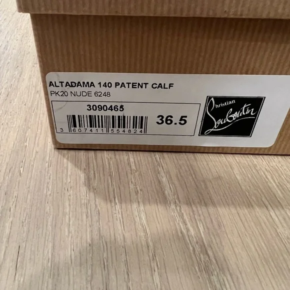 Christian Louboutin Altadama 140 Patent calf NUDE 36.5 open toe - Picture 5 of 6